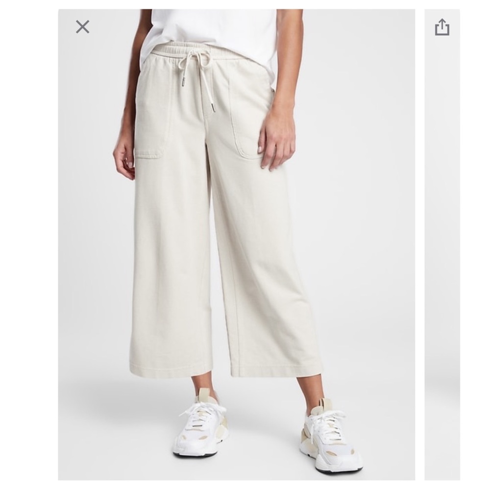 Athleta Farallon Heathered Wide Leg Crop Pant